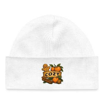 Cozy Winter Design - Baby Organic Beanie - white - Front