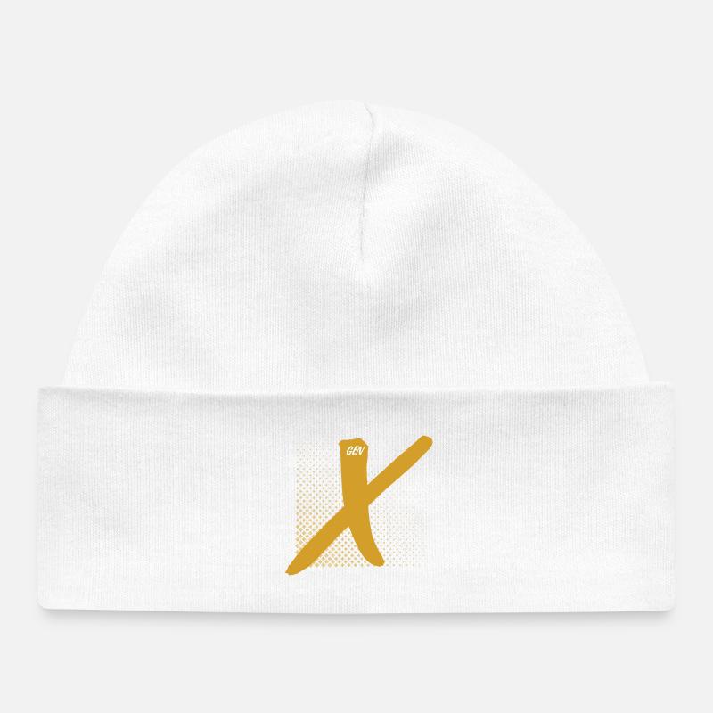 Génération X Doré X - Bonnet bébé bio - blanc