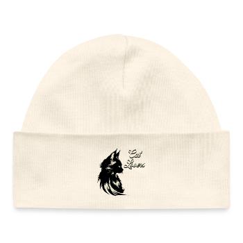 Cat Lover Silhouette - Baby Organic Beanie - white - Front