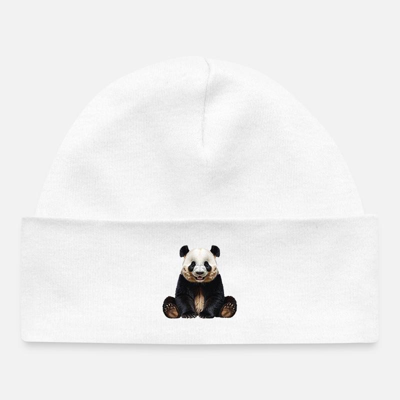 Panda - Bonnet bébé bio - blanc