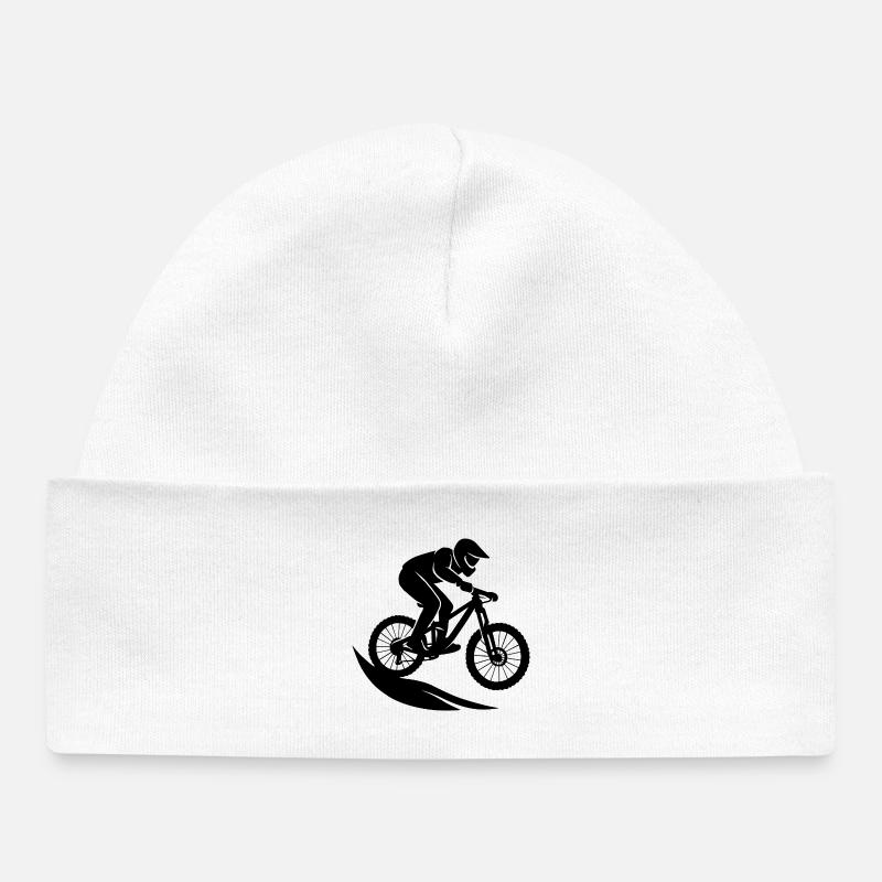 Vélo de VTT minimaliste Descente Silh - Bonnet bébé bio - blanc