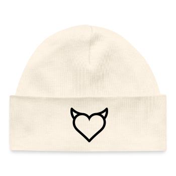 Demon Heart - Baby Organic Beanie - white - Front