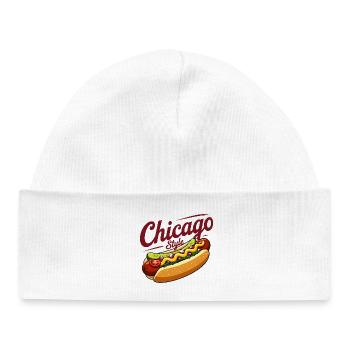 Chicago Style Hot Dog Classic Food Design - Baby Organic Beanie - white - Front