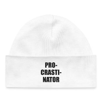 Procrastinator Typo Block - Baby Organic Beanie - white - Front
