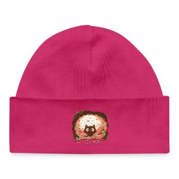 Katzentraum im Zuckerkreisel - Baby Organic Beanie - white - Front