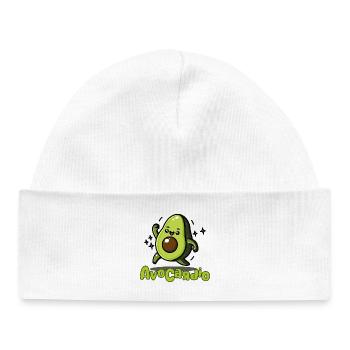 AvoCadío Avocado Cartoon - Bonnet bébé bio - blanc - Devant