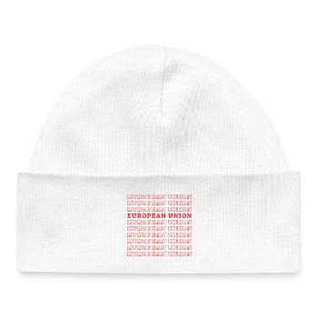 UNION EUROPÉENNE - Bonnet bébé bio - blanc - Devant