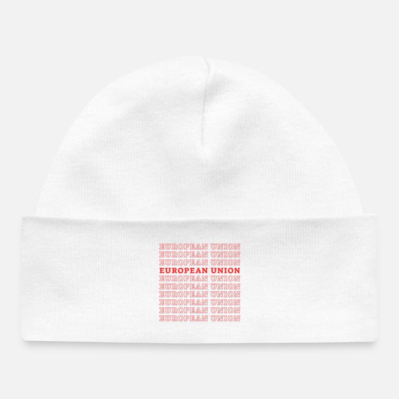 UNION EUROPÉENNE - Bonnet bébé bio - blanc