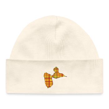 Guadeloupe card madras style gift gwada 971 - Baby Organic Beanie - white - Front