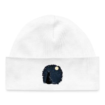 Pensive Donkey Under Starry Sky - T-Shirt - Baby Organic Beanie - white - Front
