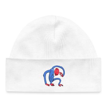 Thinking Monkey - Baby Organic Beanie - white - Front