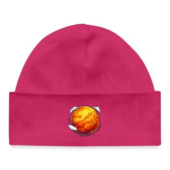 Planète néon martienne lumineuse - Bonnet bébé bio - blanc - Devant