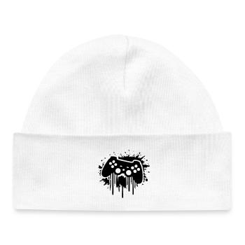 Manette de jeu - Bonnet bébé bio - blanc - Devant