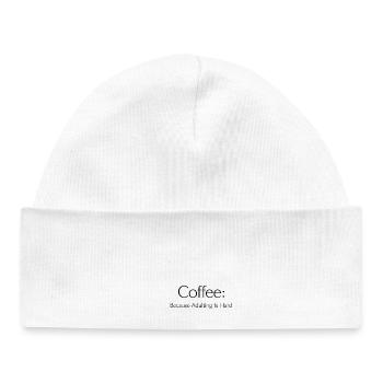 Coffee Because Murder Is Wrong - Baby Organic Beanie - white - Front