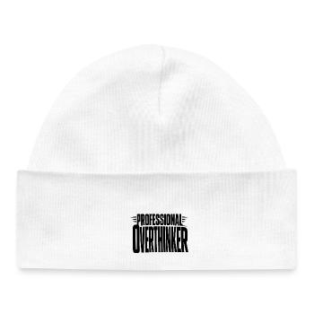 professional Overthinker Bold - Baby Organic Beanie - white - Front