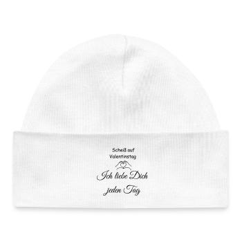 Fuck Valentine's Day - Baby Organic Beanie - white - Front