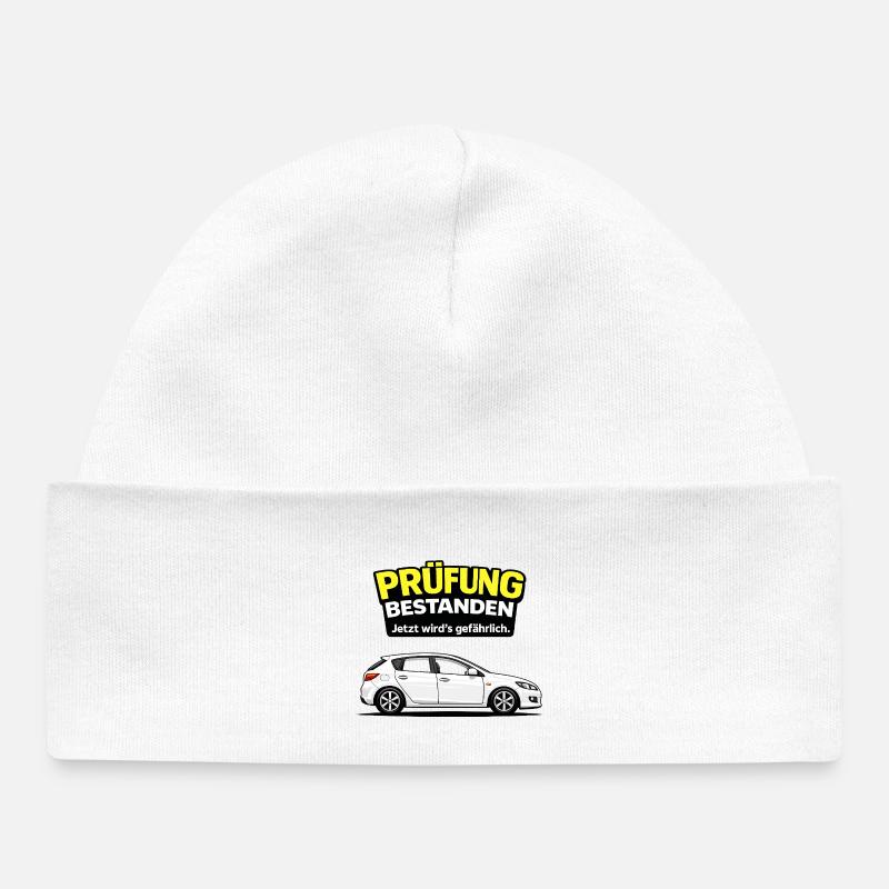 Examen réussi - Maintenant ça devient dangereux - Bonnet bébé bio - blanc