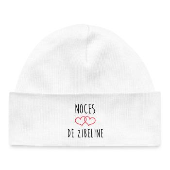 Sable's Wedding 54 years of marriage - Baby Organic Beanie - white - Front