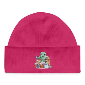 Alien Office Hero Recycling Chaos - Baby Organic Beanie - white - Front