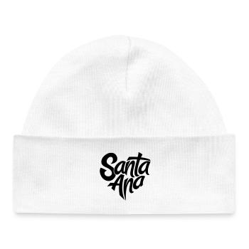 Santa Ana, Kalifornien Herz Typo - Baby Organic Mütze - Weiß - Vorne
