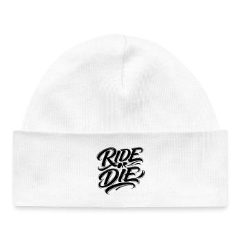 Ride or Die - Baby Organic Beanie - white - Front