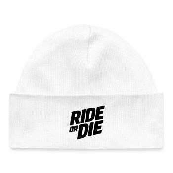 Ride or Die - Baby Organic Beanie - white - Front