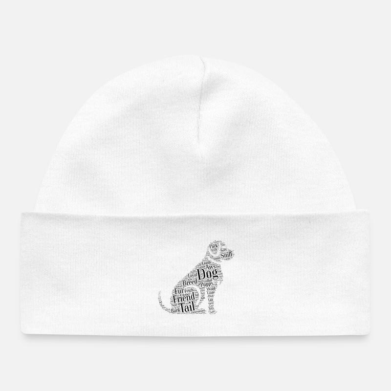 Nuage de chien - Bonnet bébé bio - blanc