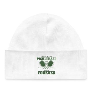 Joueur de Pickleball Toujours Toujours Sur le Terrain - Bonnet bébé bio - blanc - Devant