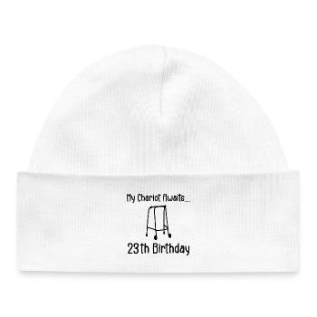 23th Birthday Party Funny 23 Years Old Birthday - Baby Organic Beanie - white - Front