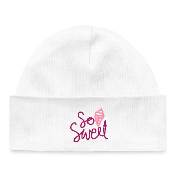 So Sweet Cute Summer Dessert Design - Baby Organic Mütze - Weiß - Vorne