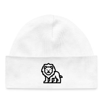 lion - Baby Organic Beanie - white - Front