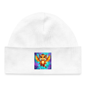dragon - Baby Organic Beanie - white - Front