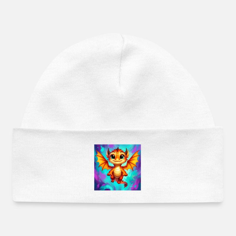 dragon - Bonnet bébé bio - blanc