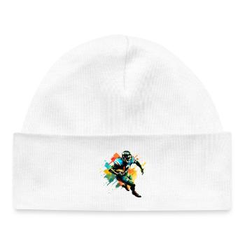 Illustrations de joueurs de football américain en tendance - Bonnet bébé bio - blanc - Devant