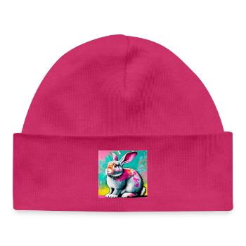 lapin - Bonnet bébé bio - blanc - Devant