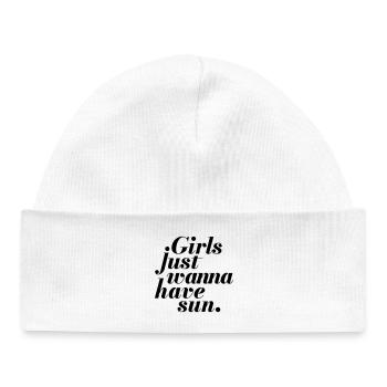 Les filles veulent juste avoir le soleil - Bonnet bébé bio - blanc - Devant