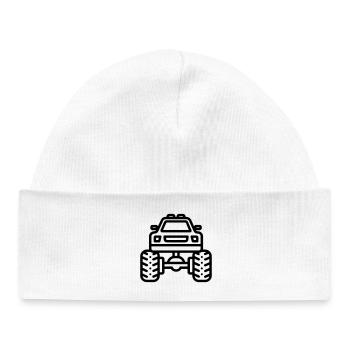 monster truck - Bonnet bébé bio - blanc - Devant