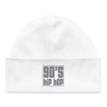 90er Hip-Hop-Raster - Baby Organic Mütze - Weiß - Vorne