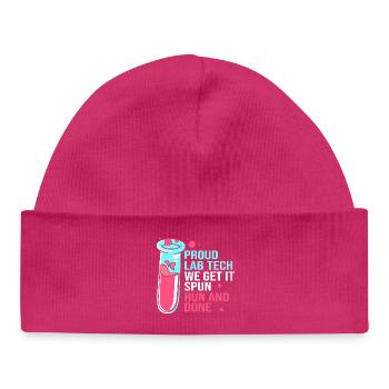 Laboratory Biology Chemistry Microscope Laboratory - Baby Organic Beanie - hot pink - Front