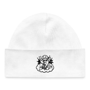 Cool Cupid with Crossbow and Sunglasses - Baby Organic Beanie - white - Front