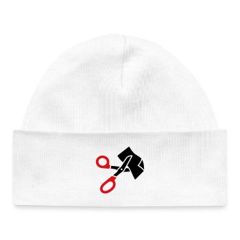 Vêtements Ciseaux Ciseaux de Sauvetage - Bonnet bébé bio - blanc - Devant