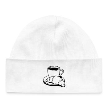coffee croissant - Baby Organic Beanie - white - Front