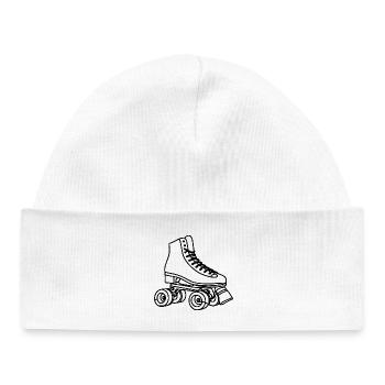 Roller skates - Baby Organic Beanie - white - Front