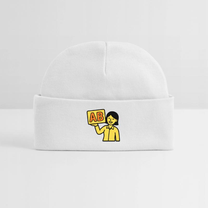 Enseignant à l’école primaire ABC Vector Bonnet bébé bio