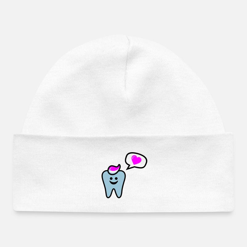 zahn punk zahnarzt dentist - Bonnet bébé bio - blanc