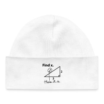 Find X. - Baby Organic Beanie - white - Front