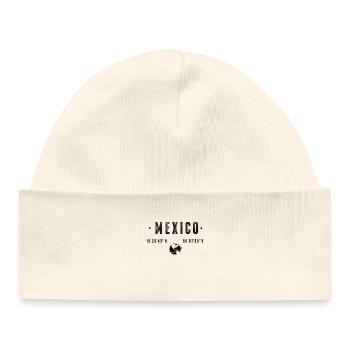 Mexico Coordonnées Géographiques Stylisées - Bonnet bébé bio - blanc - Devant