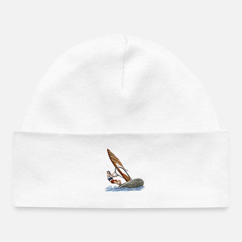 Windsurfing - Bonnet bébé bio - blanc
