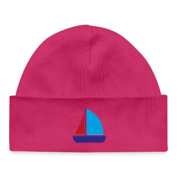 bateau à voile - Bonnet bébé bio - blanc - Devant