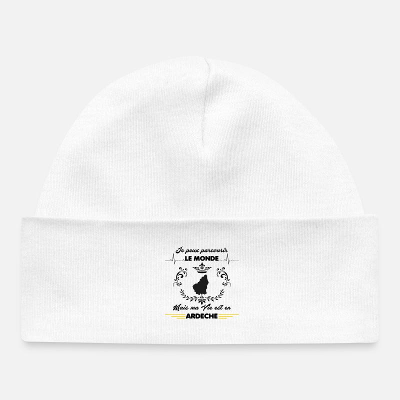 MA VIE EST EN ARDECHE - Bonnet bébé bio - blanc